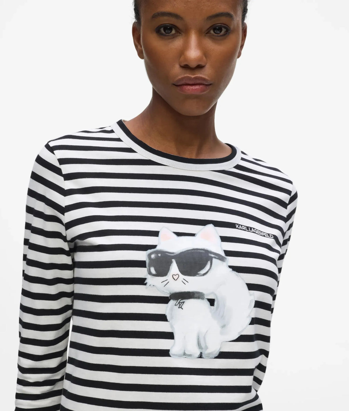 Ikon Aquarelle stripe long-sleeved T-shirt