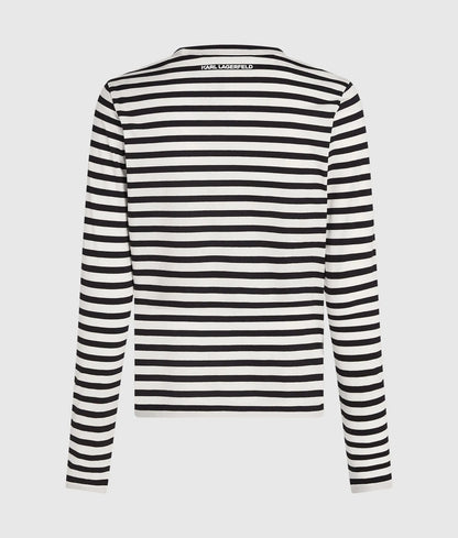 Ikon Aquarelle stripe long-sleeved T-shirt