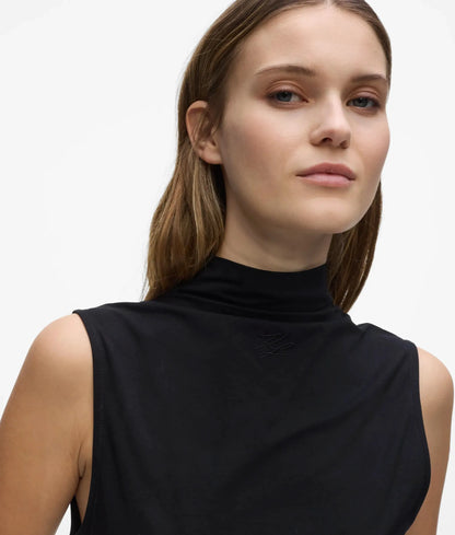 Mock-neck tank top