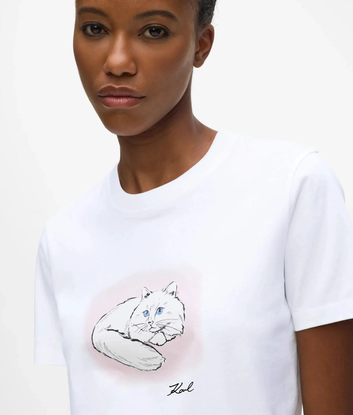 Illustrated portrait T-shirt