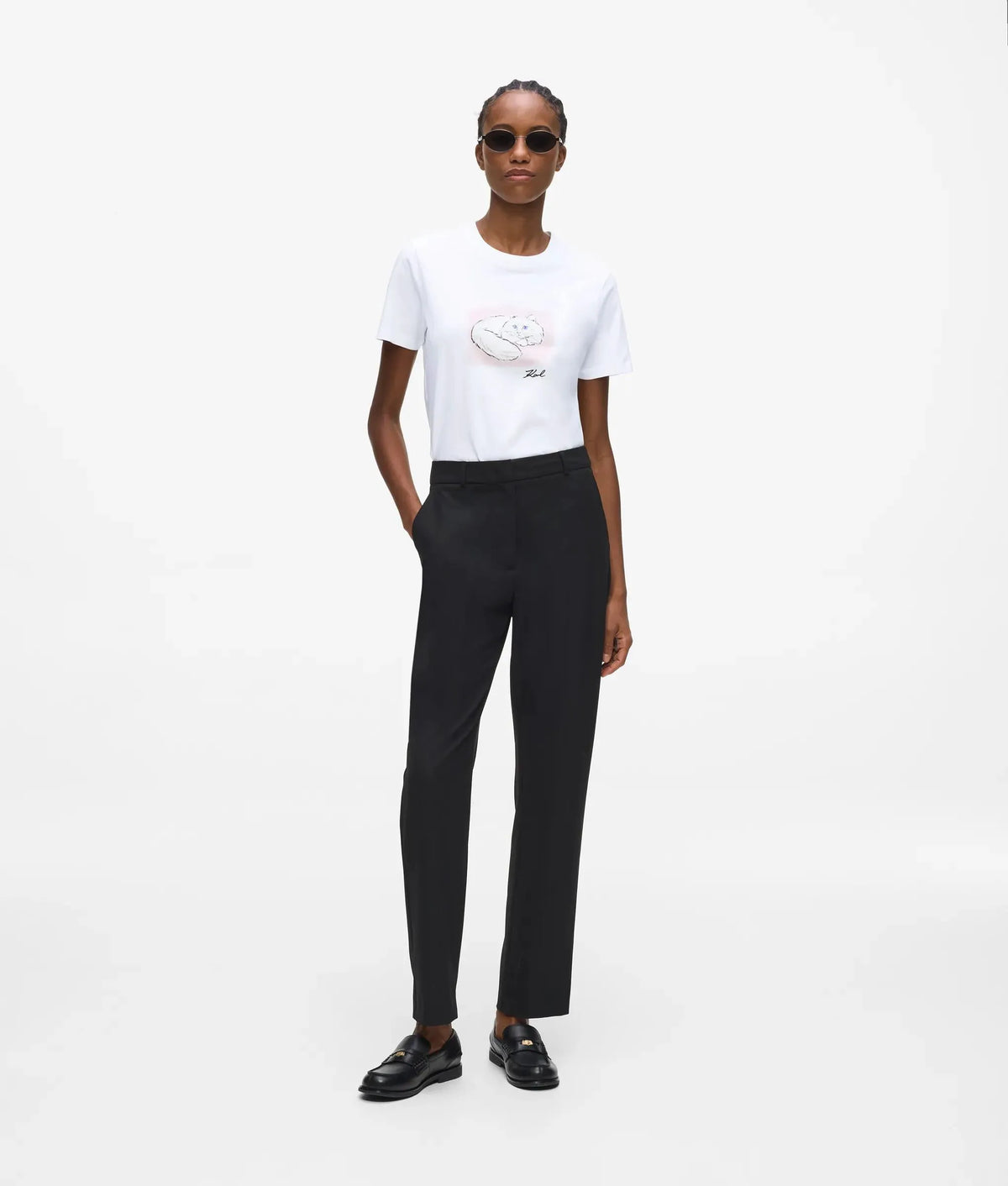 Illustrated portrait T-shirt