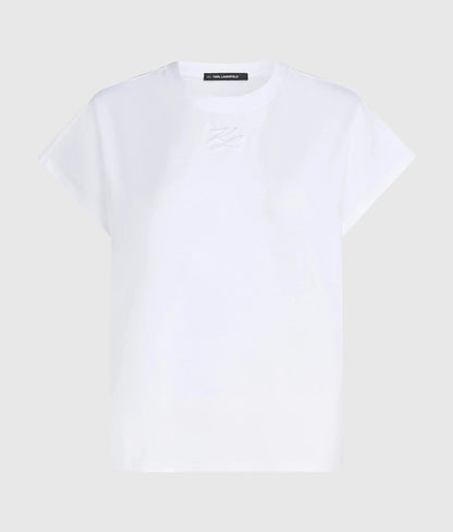 Autograph cap-sleeve T-shirt