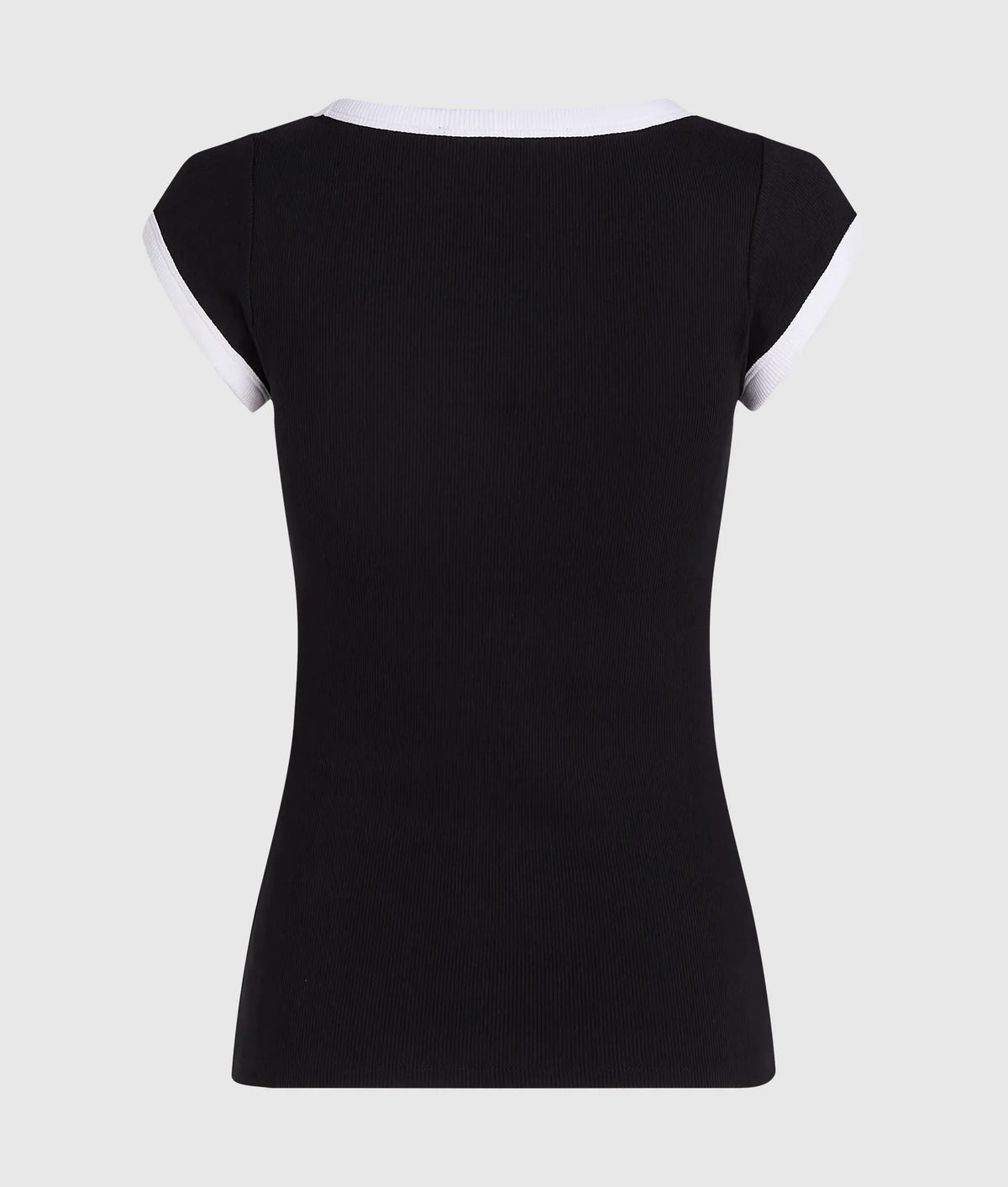 Black and white scoop neck T-shirt