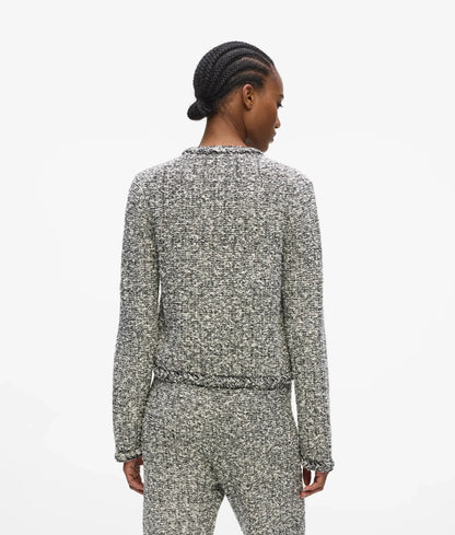Bouclé knit cardigan