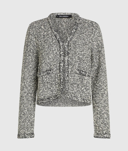 Bouclé knit cardigan