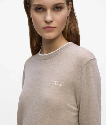 Merino wool crewneck sweater