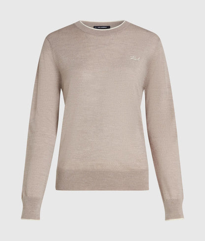 Merino wool crewneck sweater