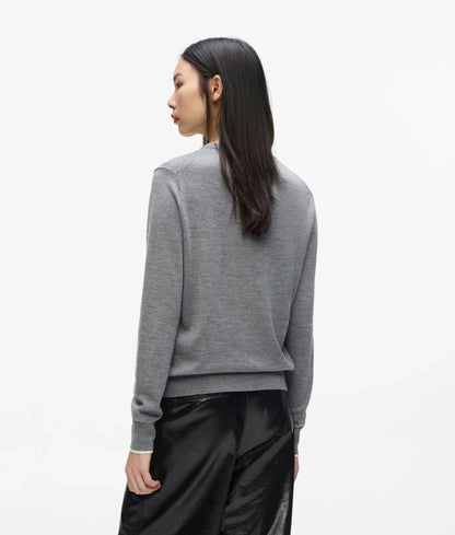 Merino wool crewneck sweater