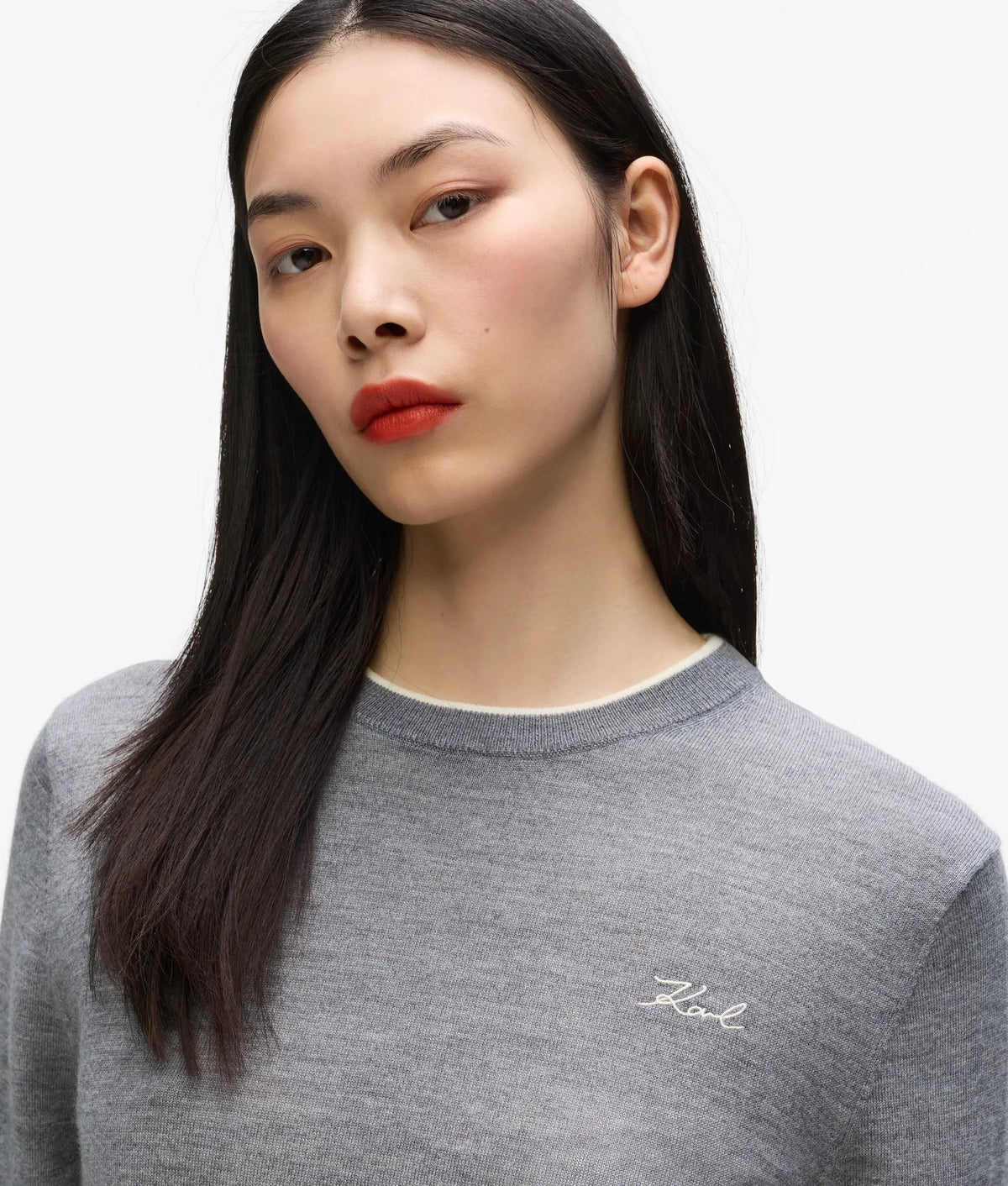 Merino wool crewneck sweater