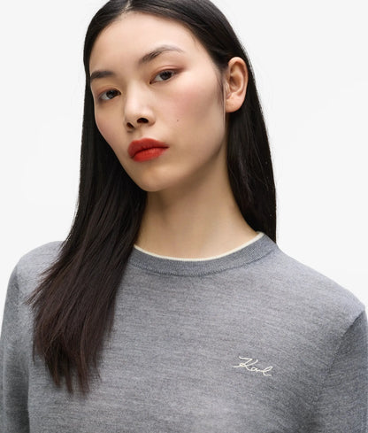 Merino wool crewneck sweater