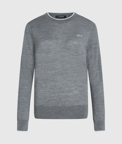 Merino wool crewneck sweater