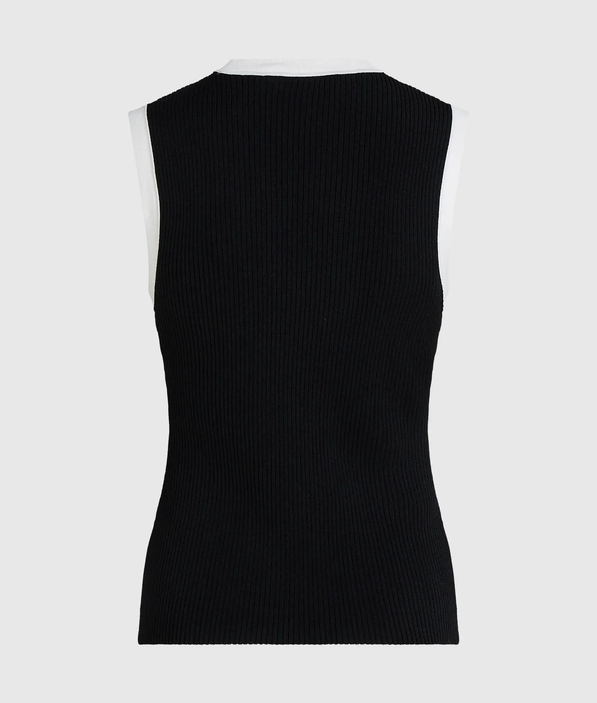 Black and white knit tank top