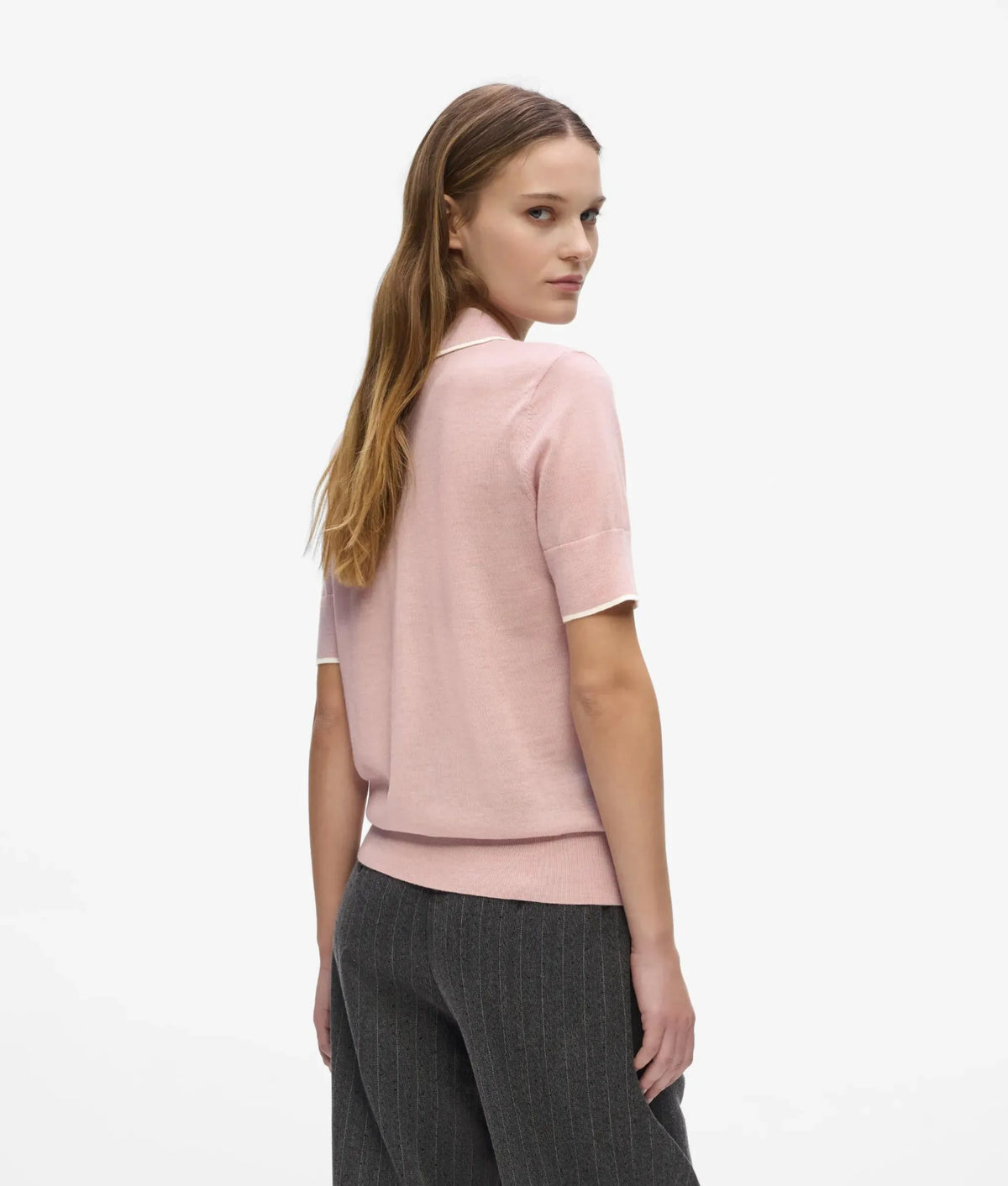 Merino wool polo shirt