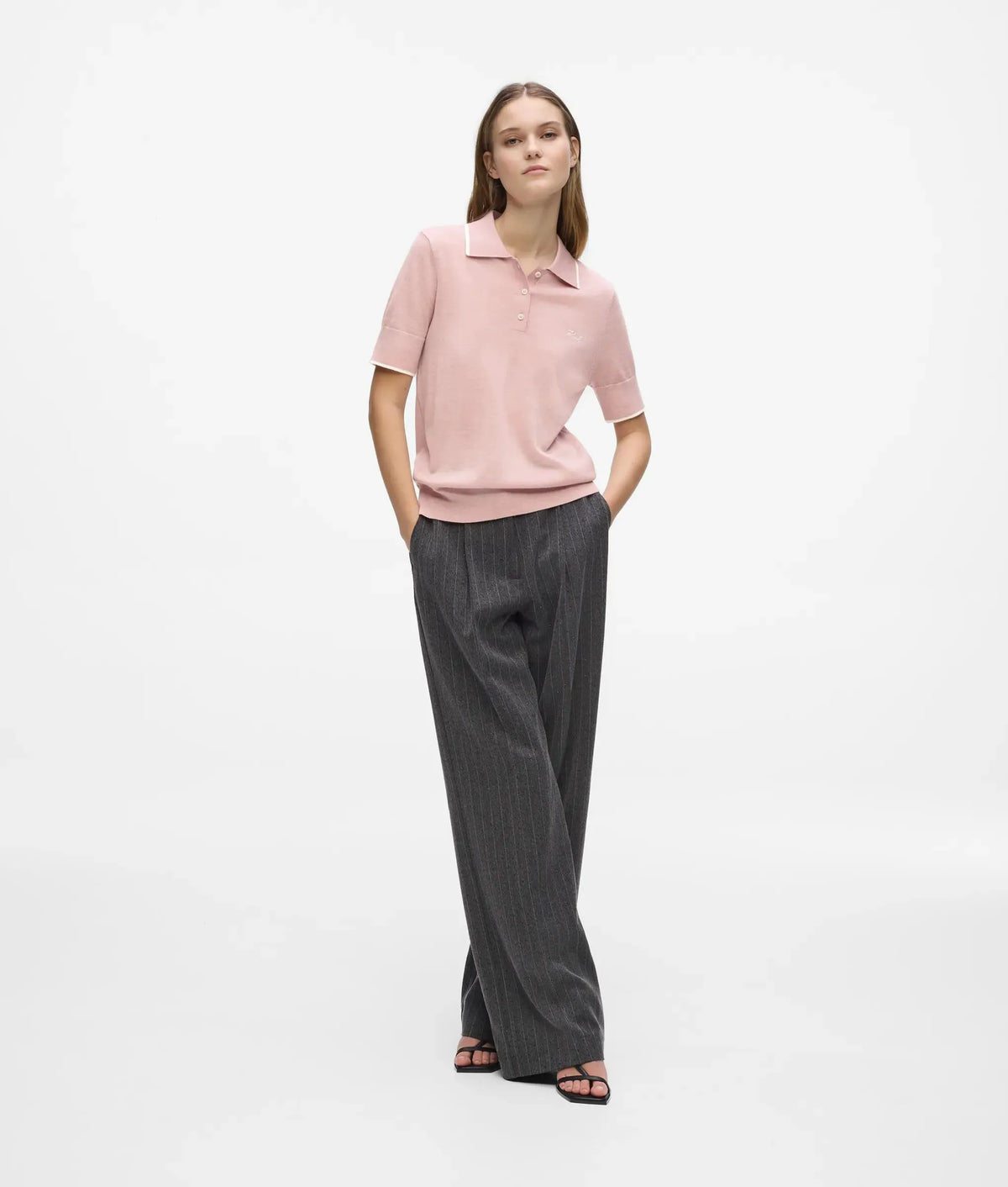 Merino wool polo shirt
