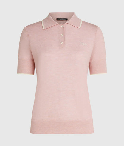 Merino wool polo shirt