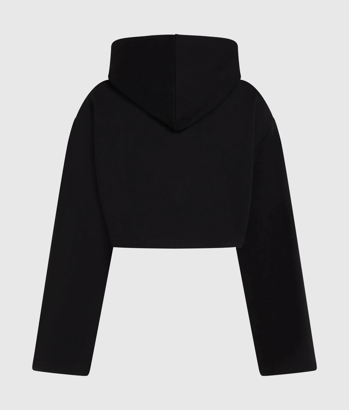 Cropped flocked floral hoodie