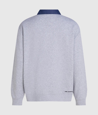 Ikon denim detail sweatshirt