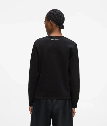 Signature faux-pearl hem sweatshirt