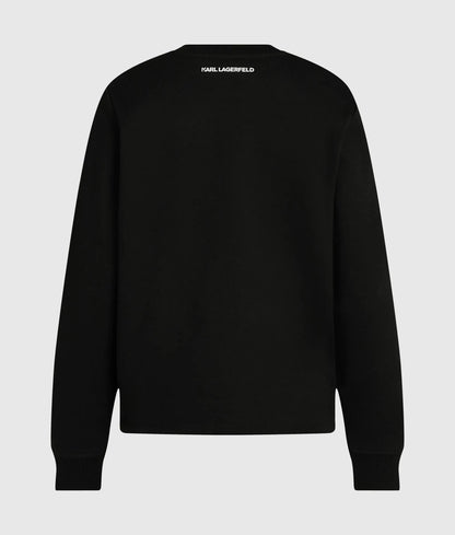 Signature faux-pearl hem sweatshirt