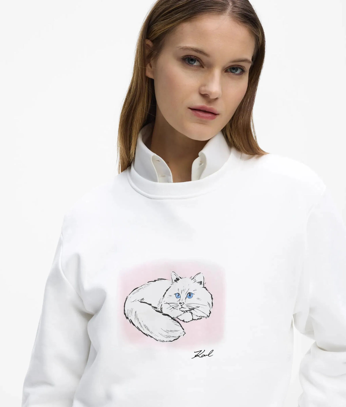 Illustrated portrait sweatshirt