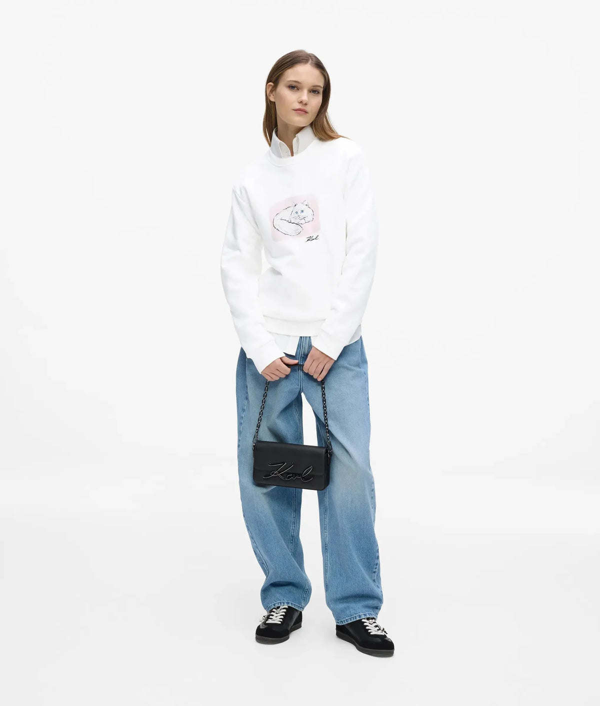 Illustrated portrait sweatshirt