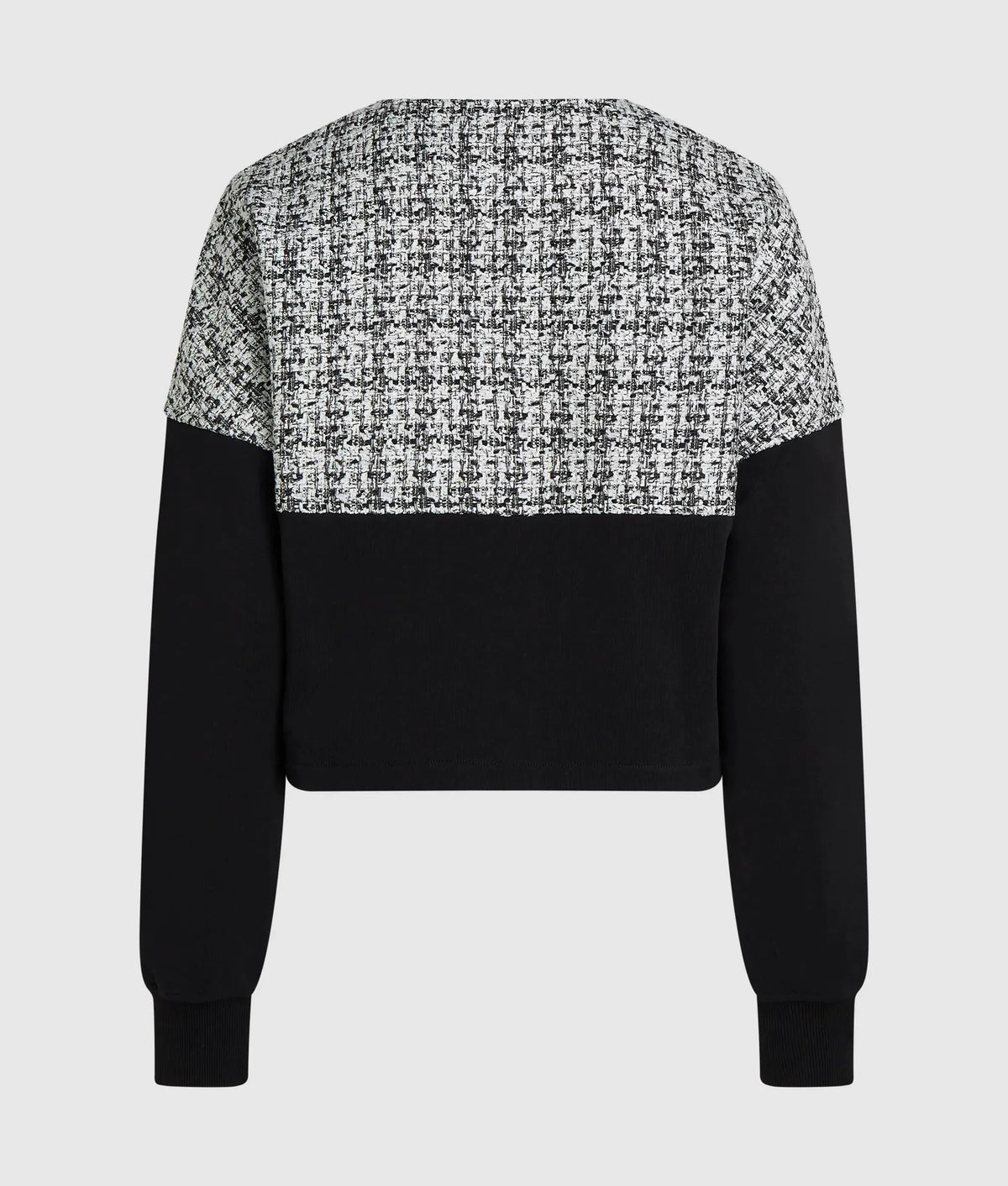 Bouclé panel jersey cardigan