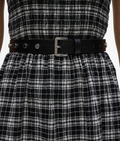 Studded leather belt