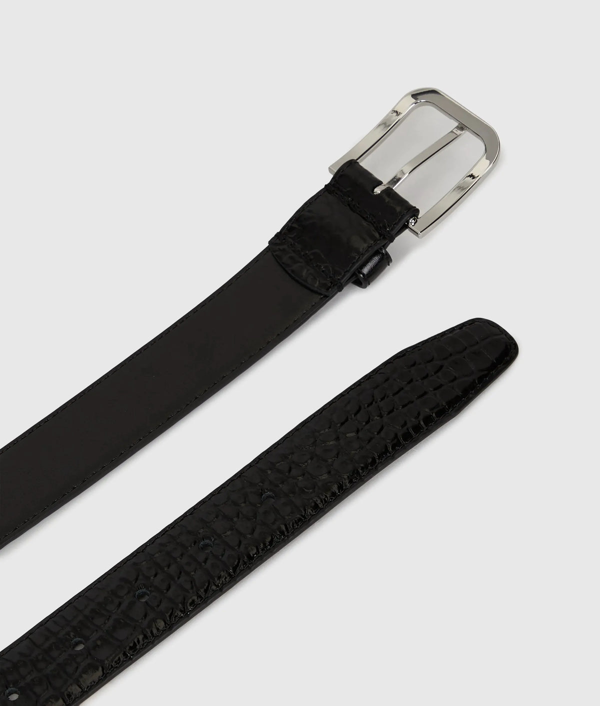 Croco leather belt