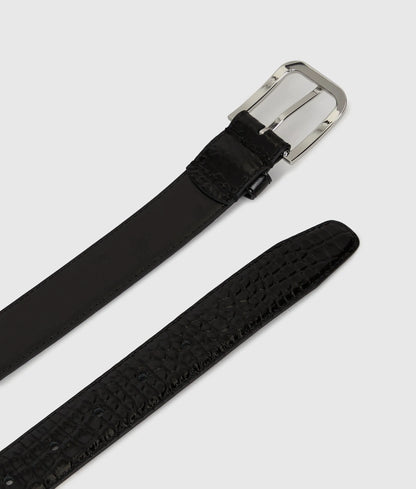 Croco leather belt
