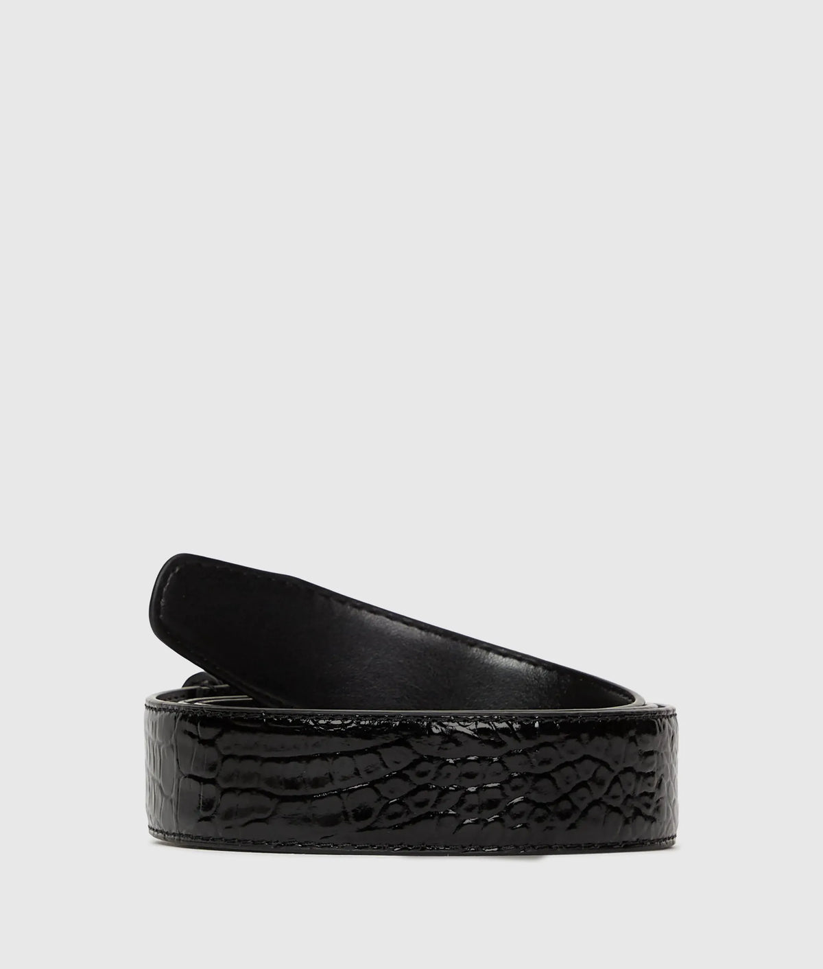 Croco leather belt