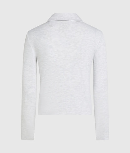 Faux-pearl loungewear cardigan
