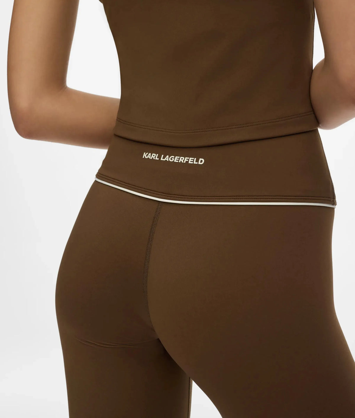 Contrast piping athleisure leggings