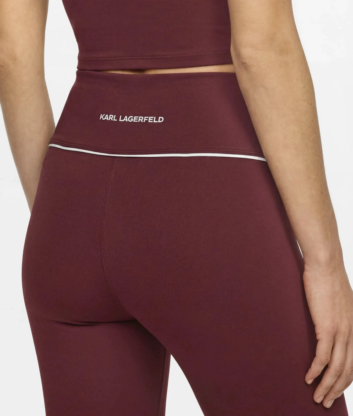 Contrast piping athleisure leggings