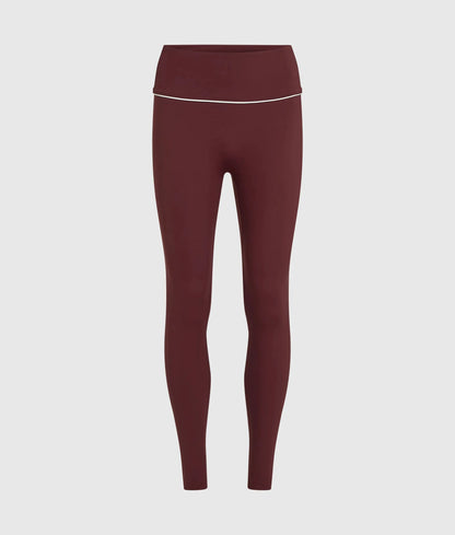 Contrast piping athleisure leggings