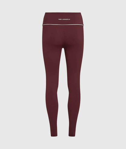 Contrast piping athleisure leggings