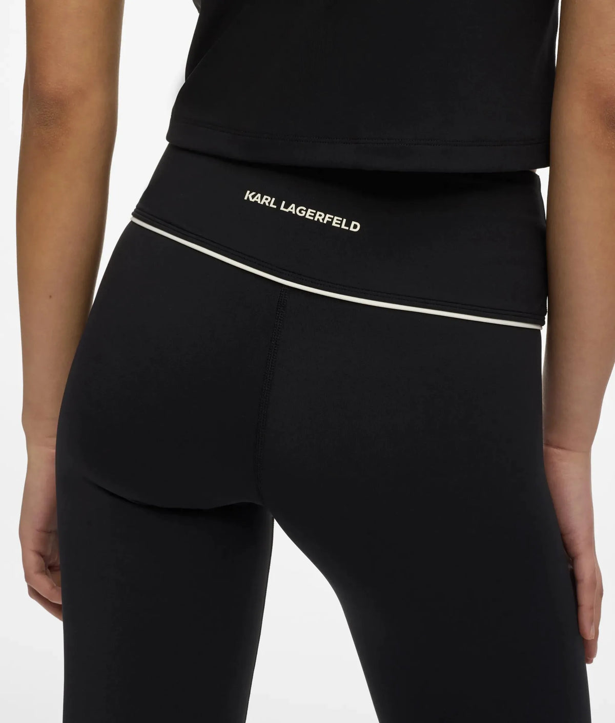 Contrast piping athleisure leggings
