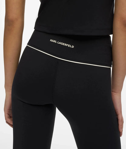 Contrast piping athleisure leggings