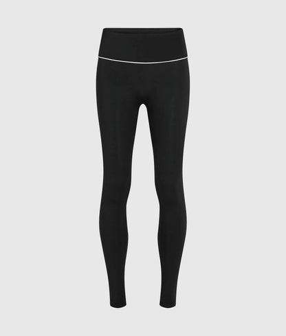 Contrast piping athleisure leggings