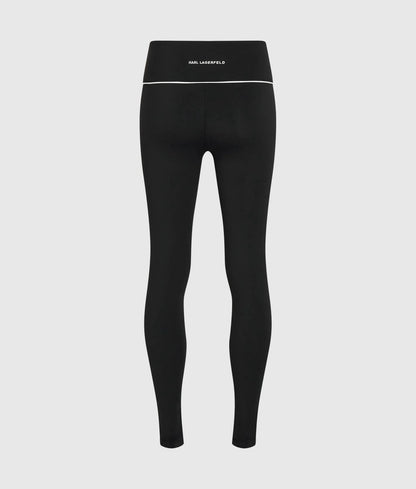 Contrast piping athleisure leggings