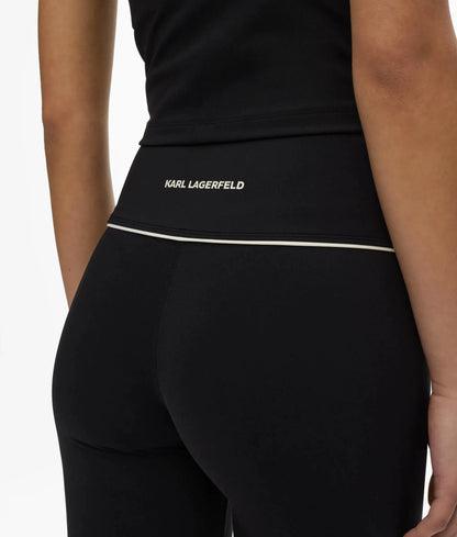 Contrast piping athleisure shorts