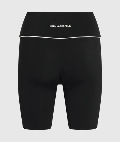 Contrast piping athleisure shorts