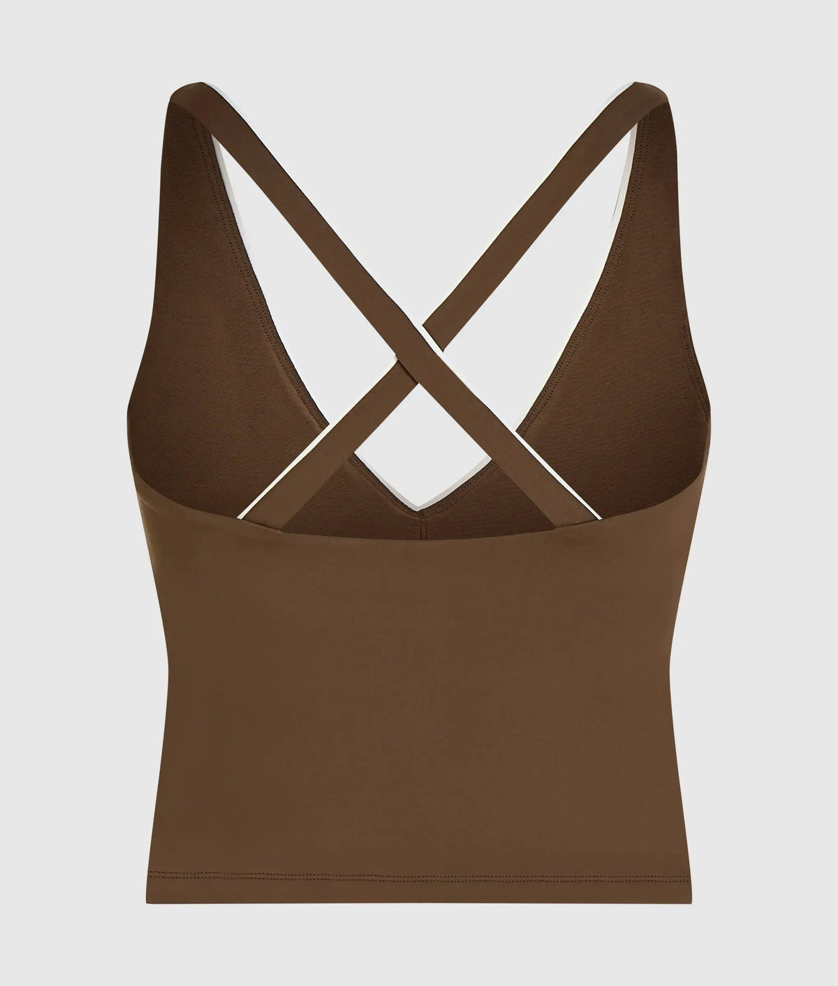 Contrast piping athleisure tank top