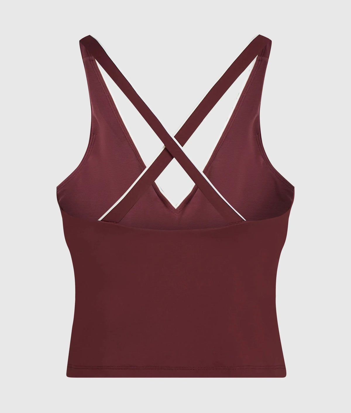 Contrast piping athleisure tank top