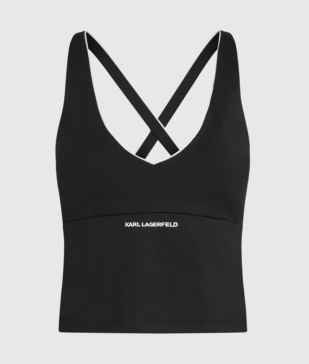 Contrast piping athleisure tank top