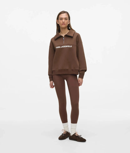 Logo athleisure half-zip sweatshirt