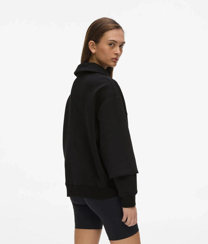 Logo athleisure half-zip sweatshirt