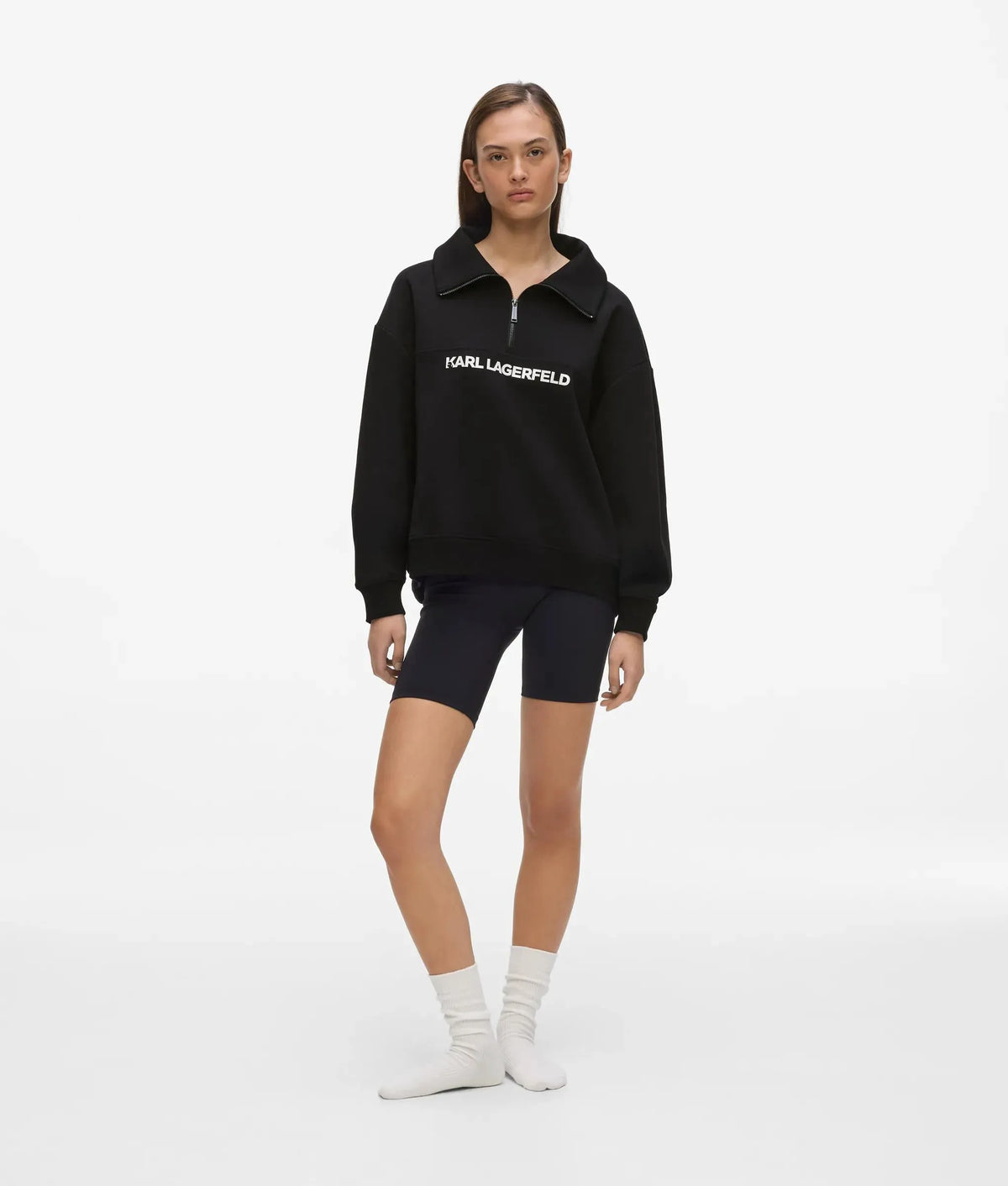 Logo athleisure half-zip sweatshirt