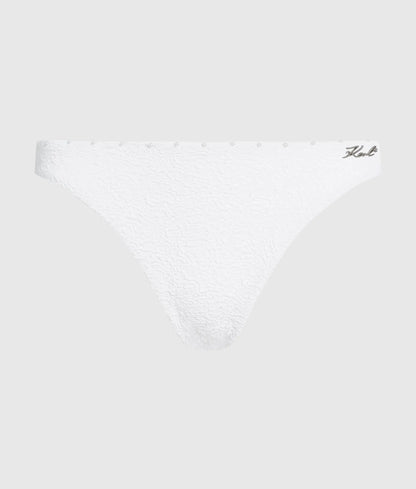 Textured faux-pearl bikini bottoms