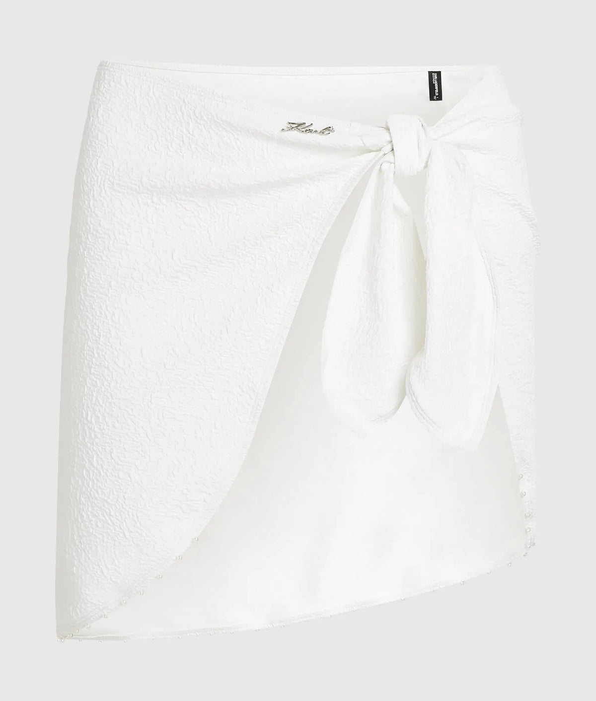Textured faux-pearl pareo