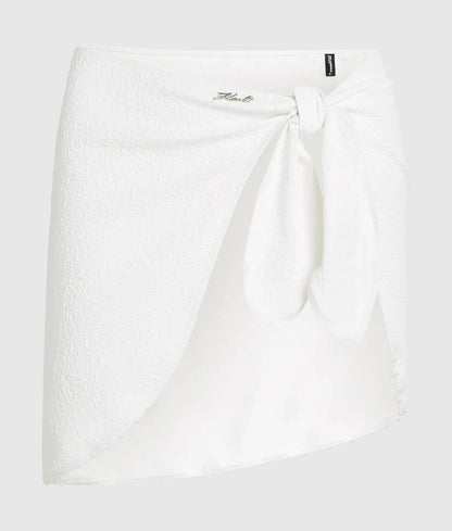 Textured faux-pearl pareo